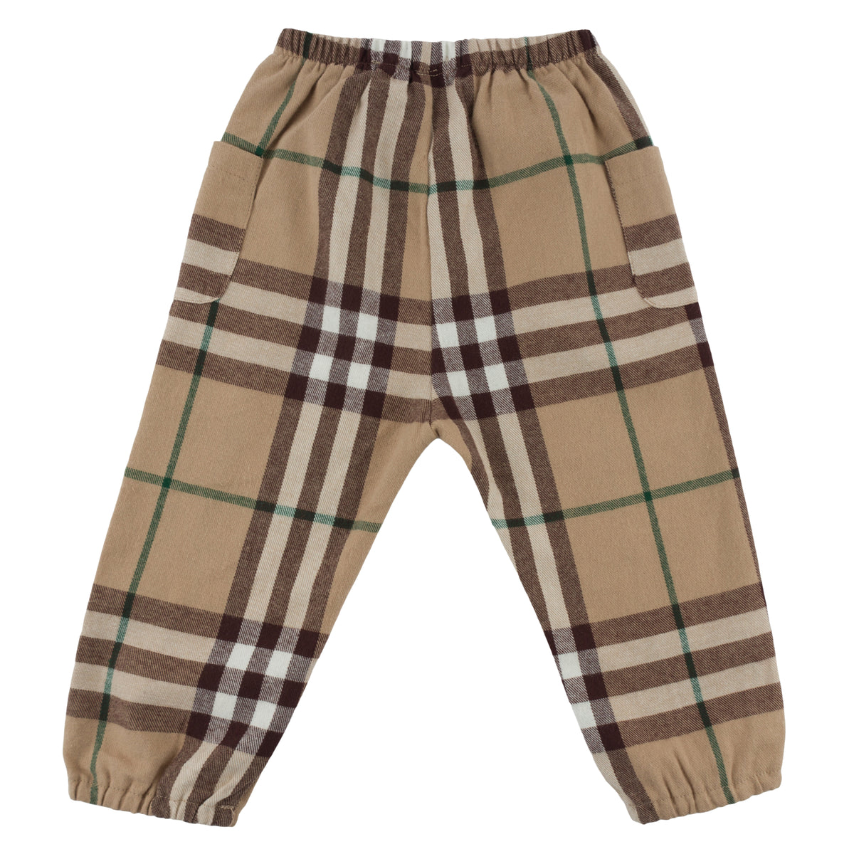 oh baby! - Side Pocket Pant - Mini Tartan - Camel/Forest - Back