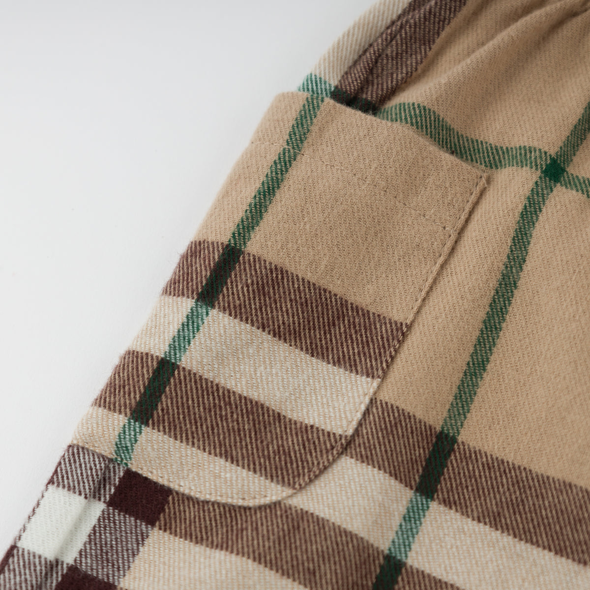 oh baby! - Side Pocket Pant - Mini Tartan - Camel/Forest - Pocket