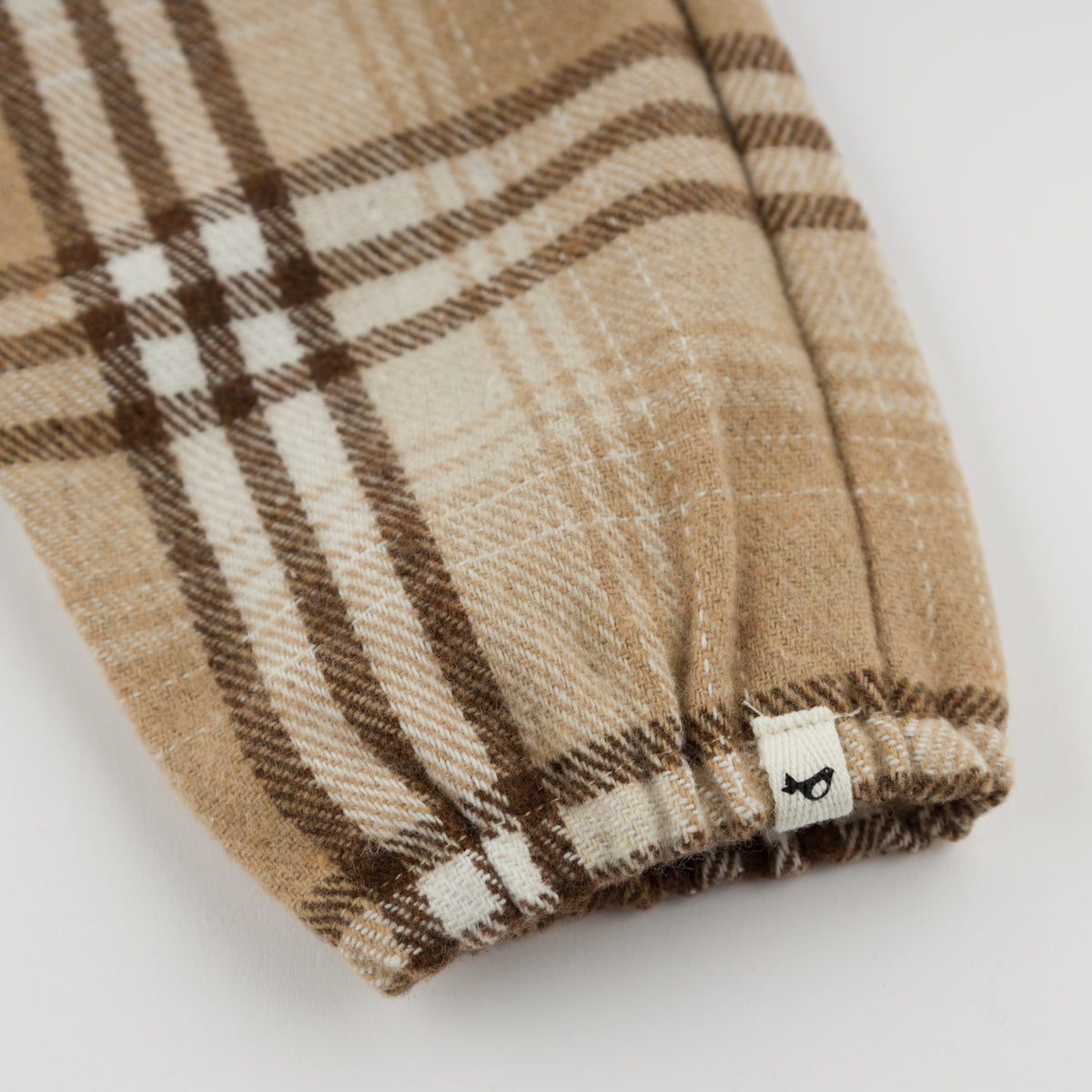 oh baby! Side Pocket Pant - Plaid - Shortbread - Elastic Bottom with Logo