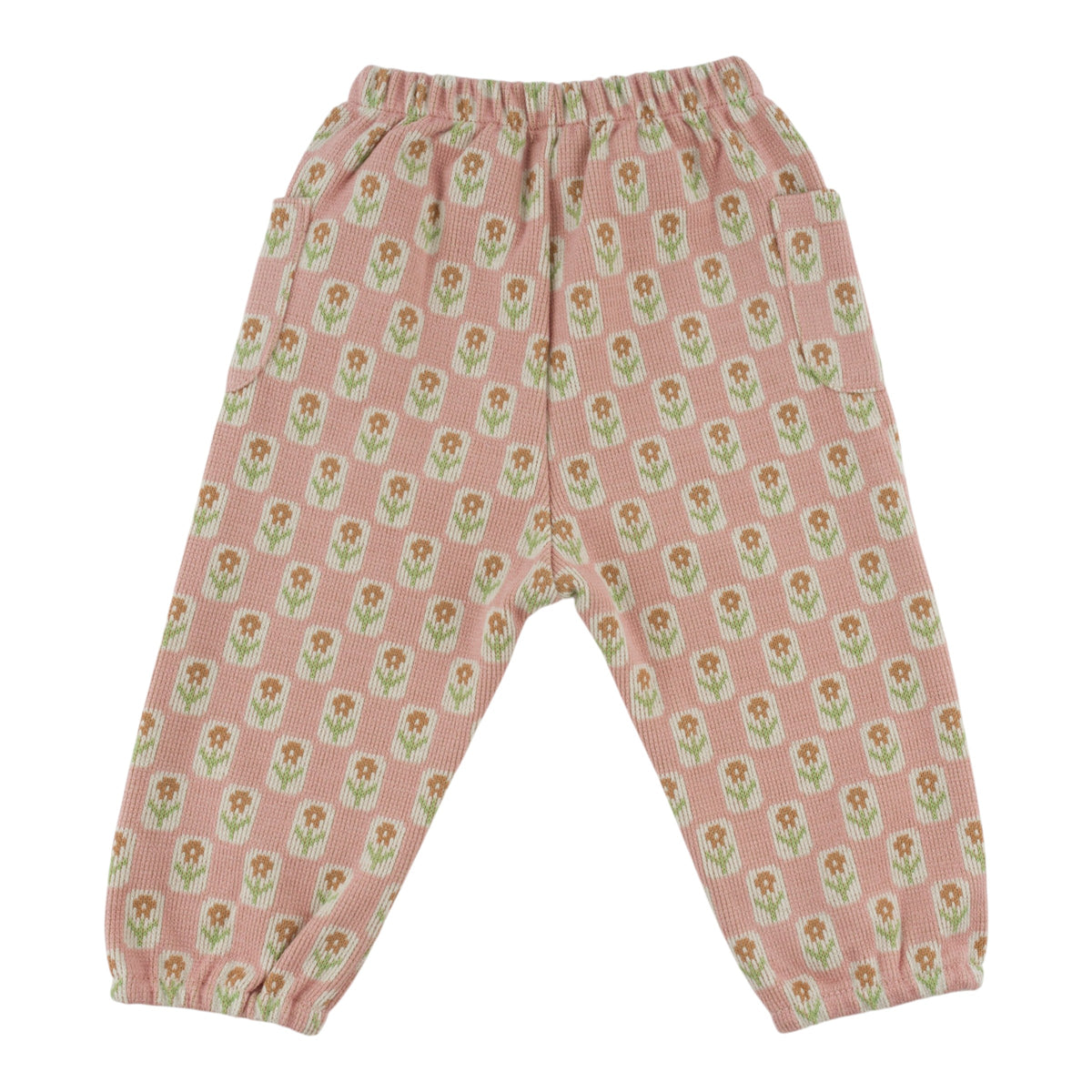 oh baby! Double Knit Side Pocket Pant - Daisies - Blush - Back