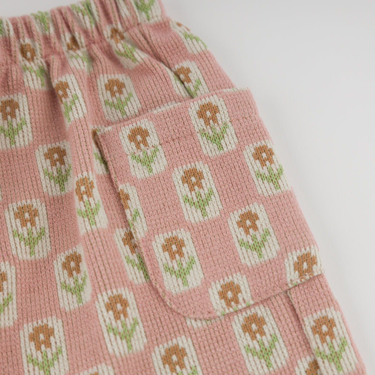 oh baby! Double Knit Side Pocket Pant - Daisies - Blush - Side Pocket