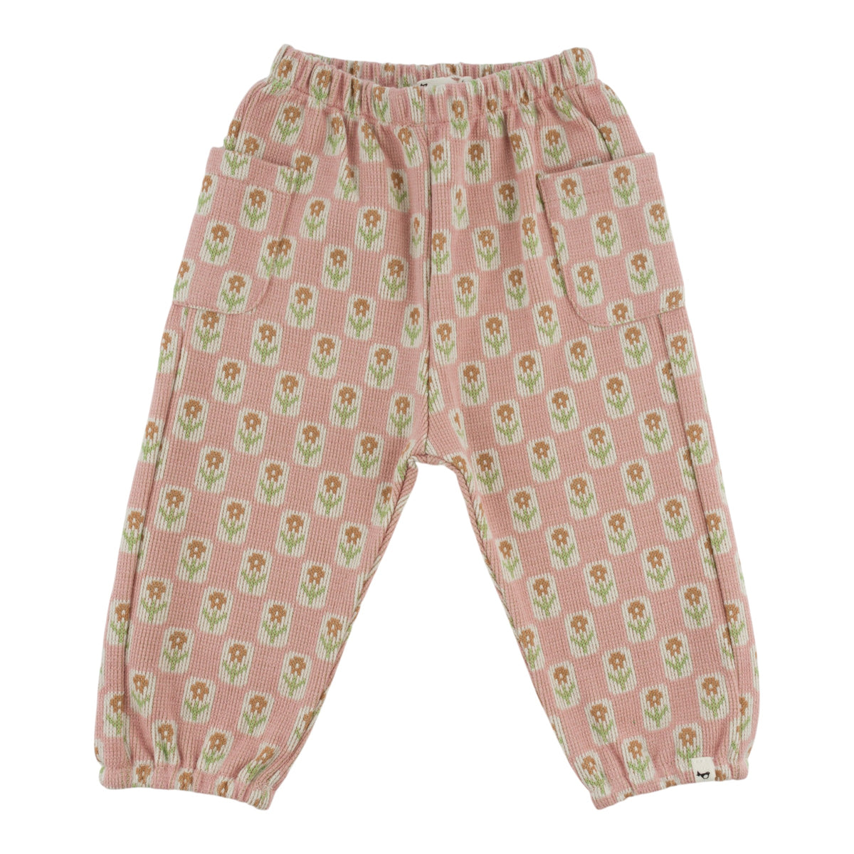 oh baby! Double Knit Side Pocket Pant - Daisies - Blush