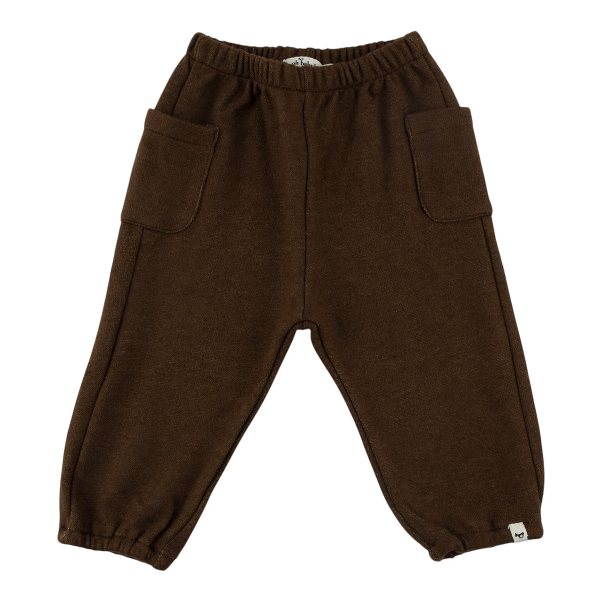 oh baby! Sweater Knit Side Pocket Pant - Chocolate
