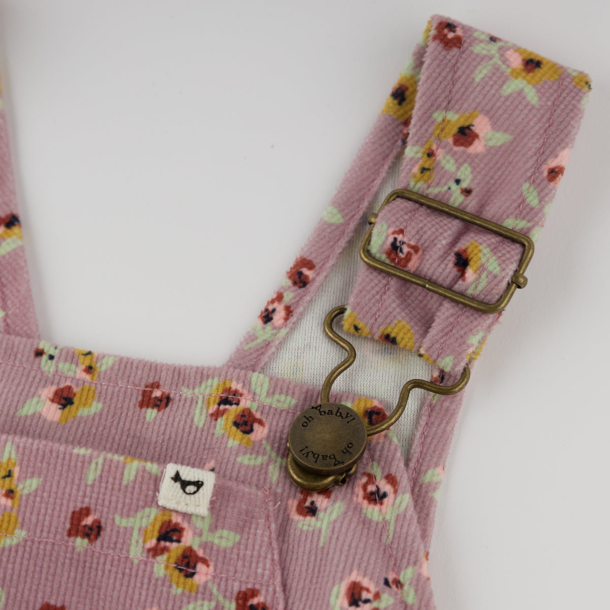 oh baby! Overalls - Harvest Bloom - Dusty Pink - Fastener