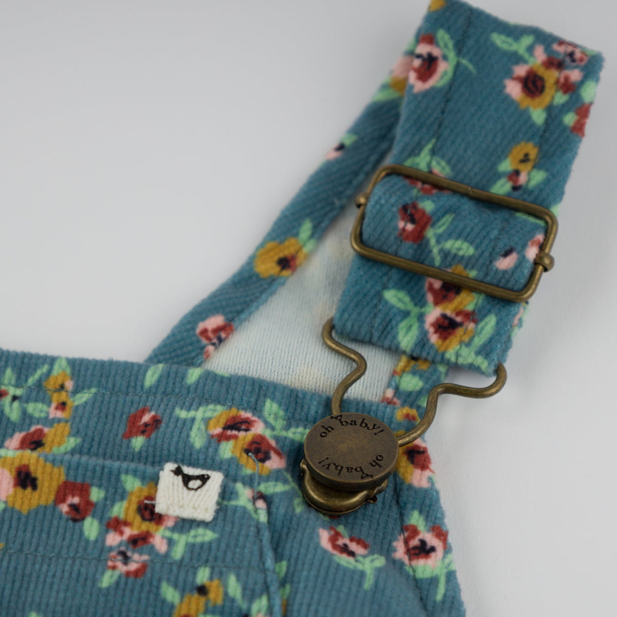 oh baby! Overalls - Harvest Bloom - Teal - Fastener