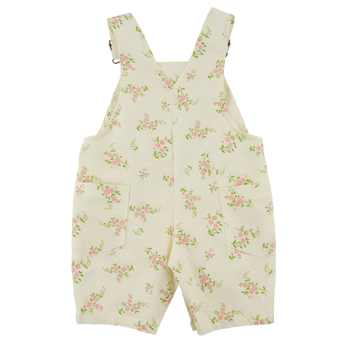 oh baby! Shortalls - Vintage Floral - Pale Pink - Back