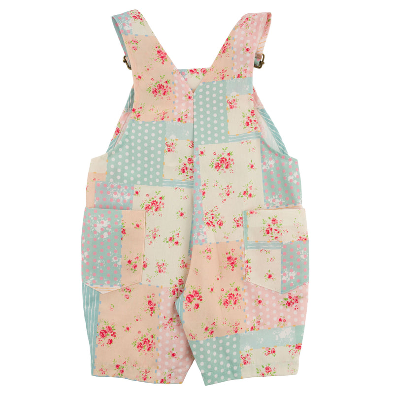 oh baby! Shortalls - Floral Patchwork - Back