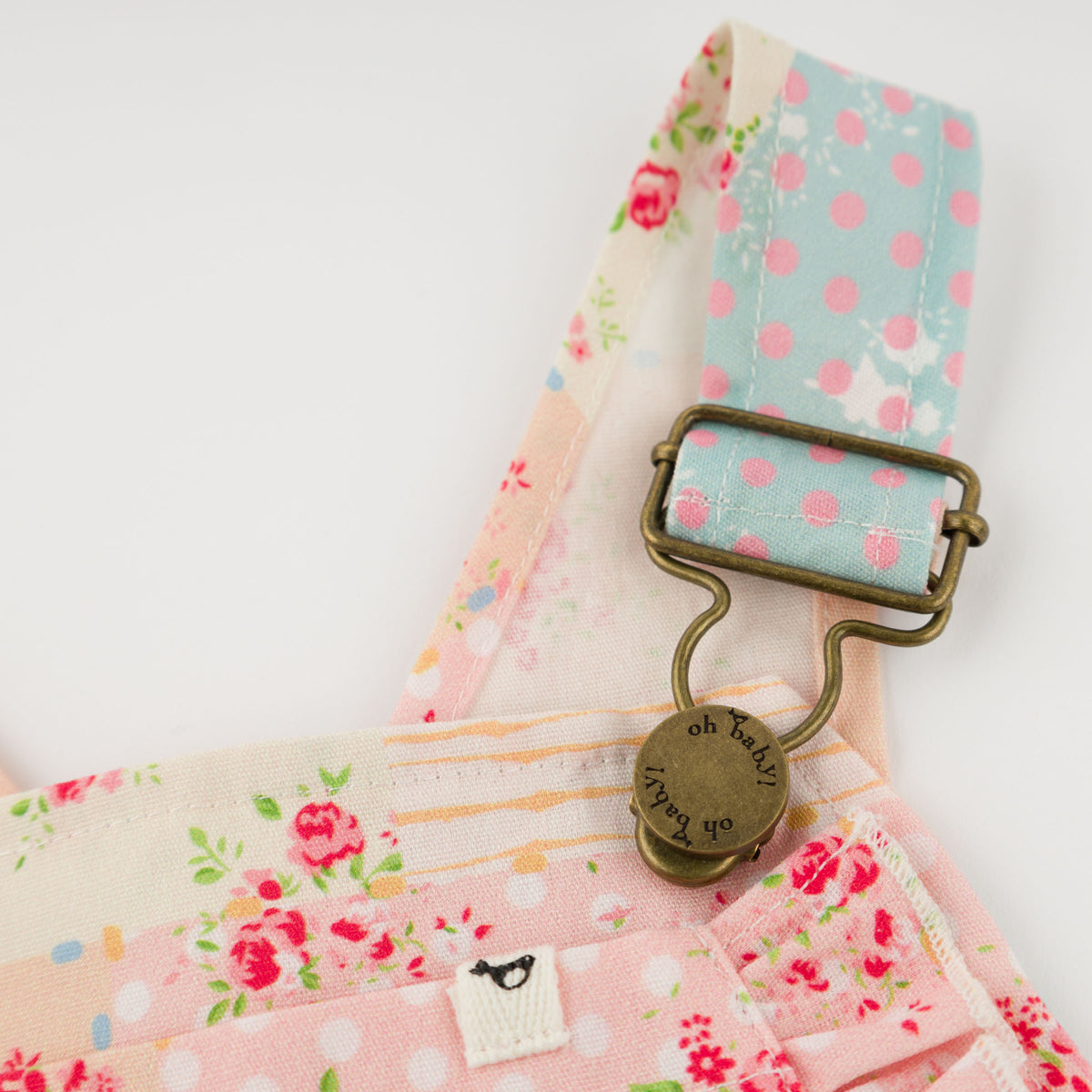 oh baby! Shortalls - Floral Patchwork - Strap