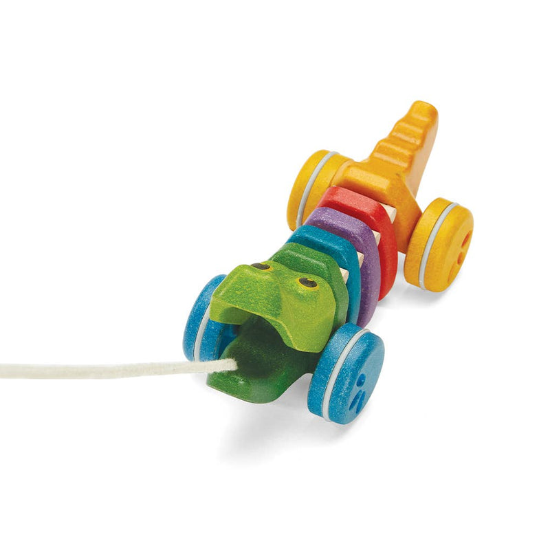 Plantoys Rainbow Alligator Pull Toy