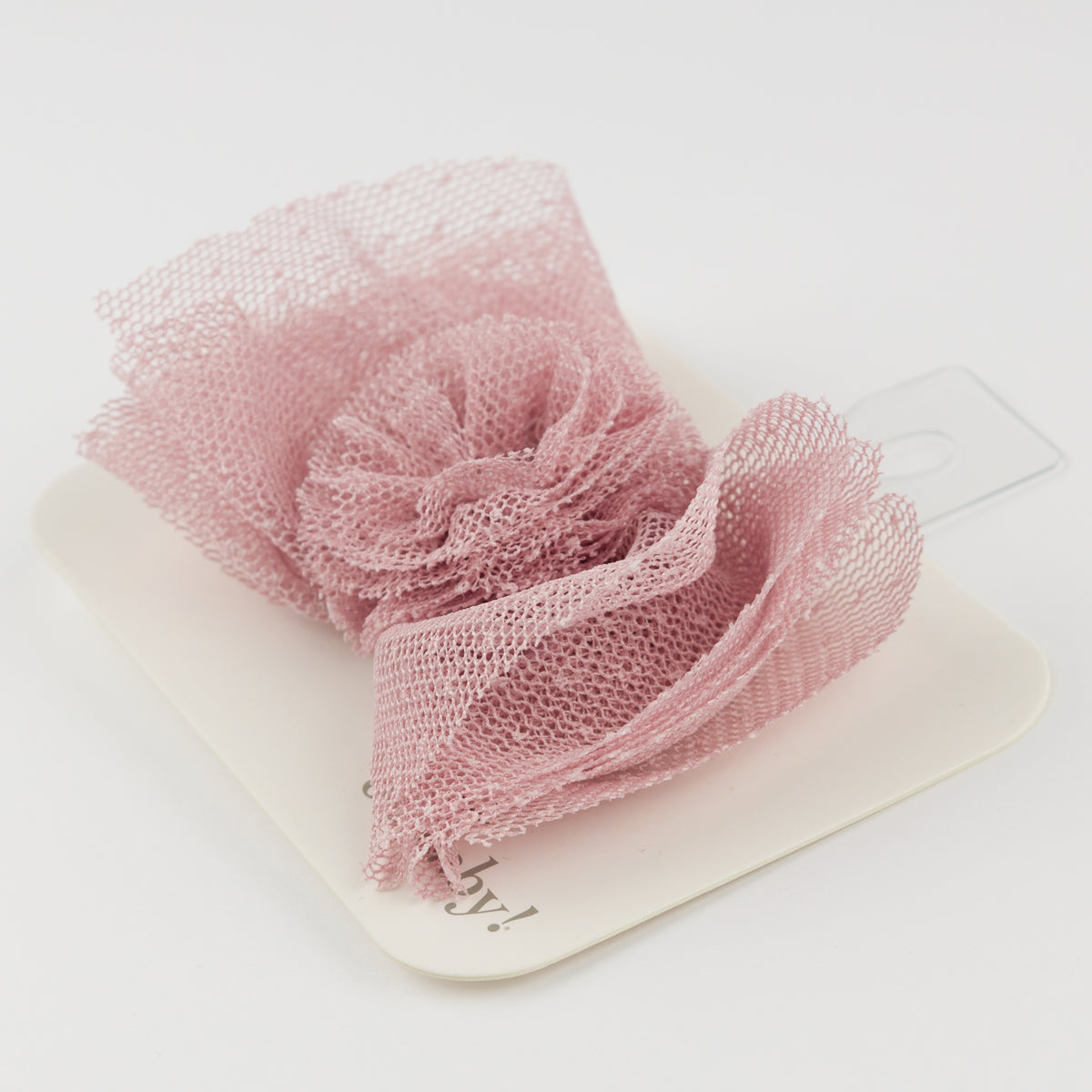 oh baby! Bobinette Pom Glinda Bow Hair Clip - Blush - Side