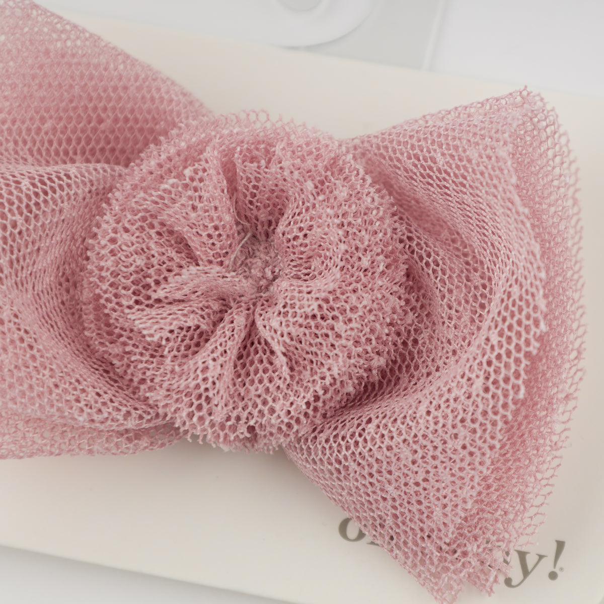oh baby! Bobinette Pom Glinda Bow Hair Clip - Blush - Close
