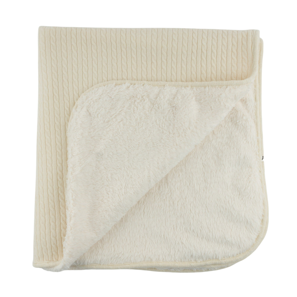 oh baby! Cable Knit Snowdrift Blanket - Natural - Inside Lining