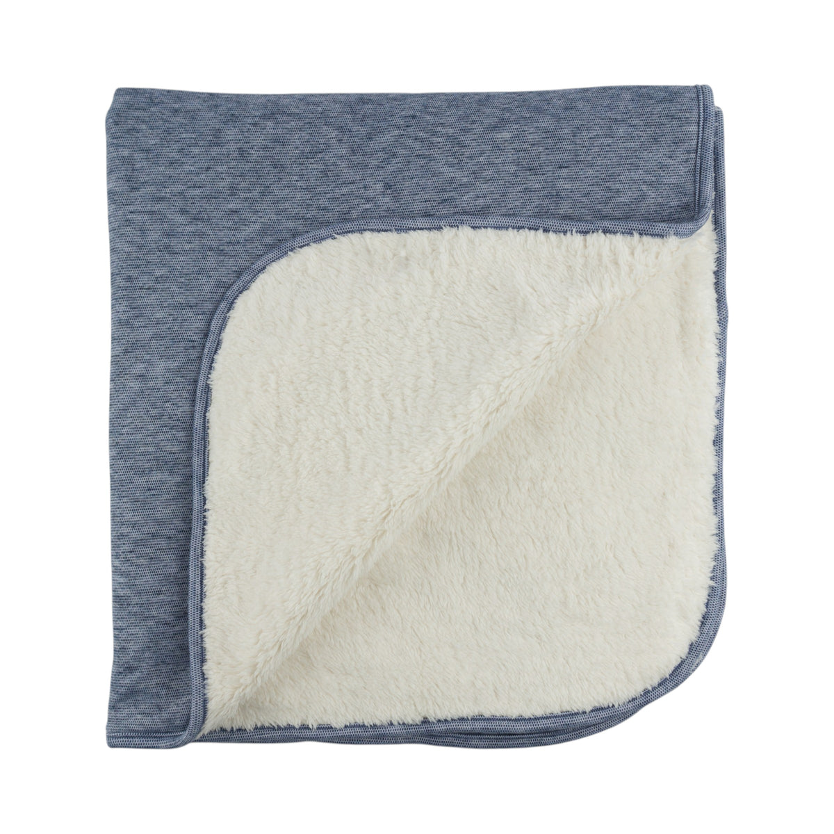 oh baby! Honeycomb Snowdrift Blanket - Denim - Inside
