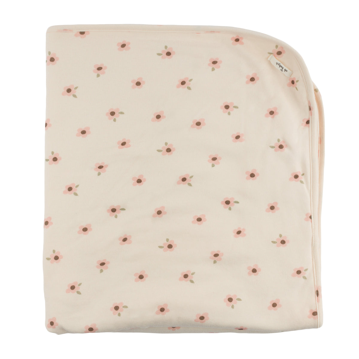 oh baby! Snowdrift Layette Blanket - Daisies - Natural