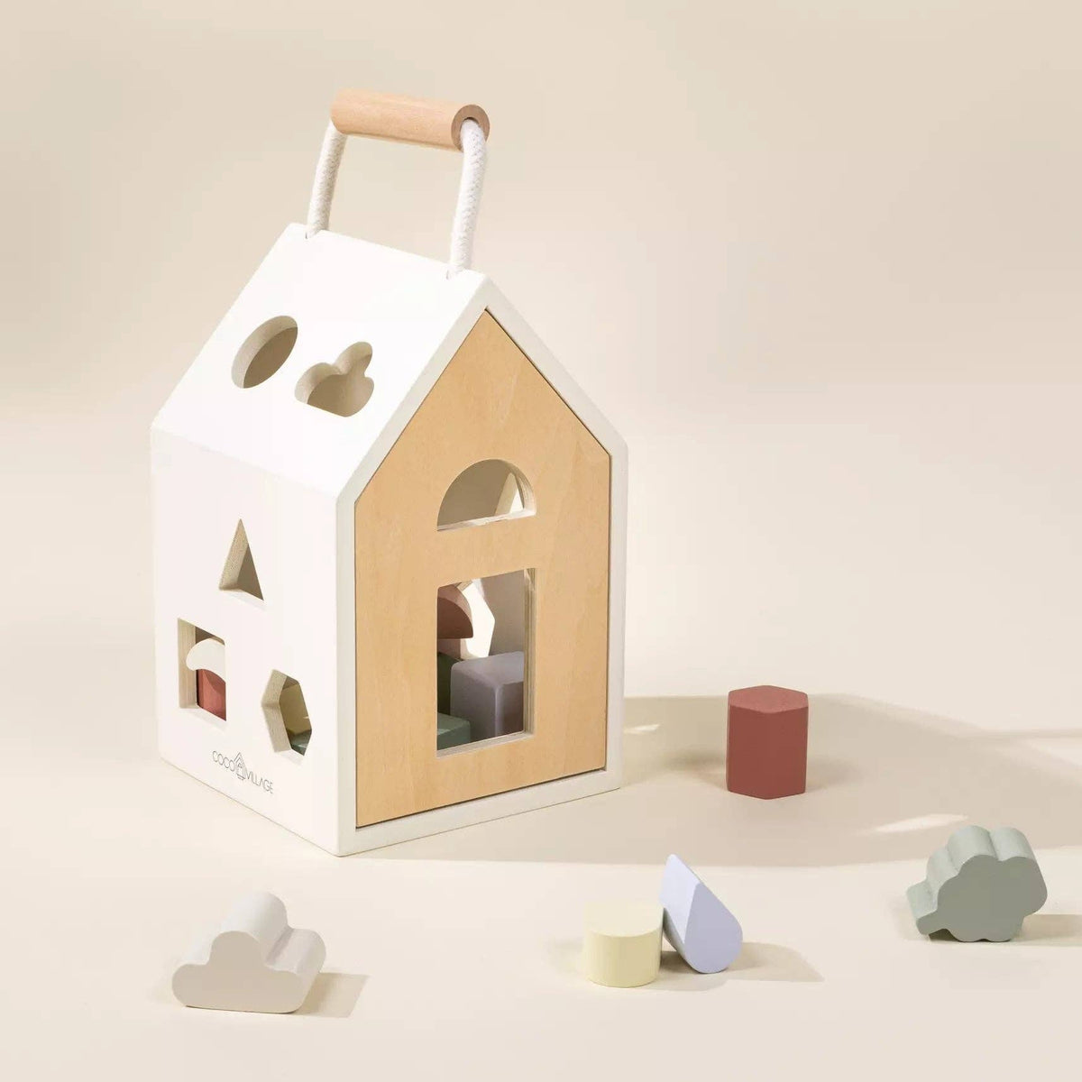 Wooden Shapes Sorting House
