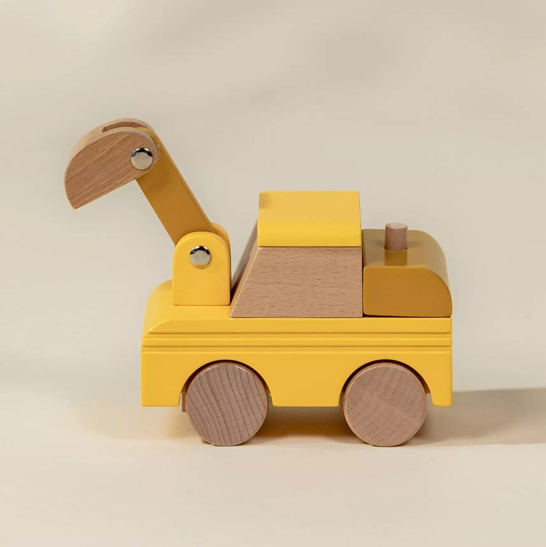 Wooden Construction Vehicle - Excavator