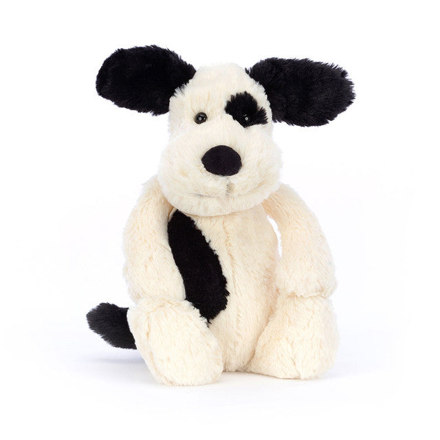 Jellycat Bashful Black & Cream Puppy Plush Stuffed Animal - Original