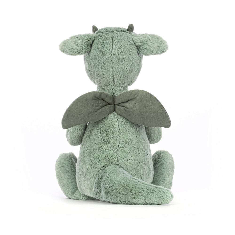 Jellycat Bashful Dragon Stuffed Animal Original - Medium - Back