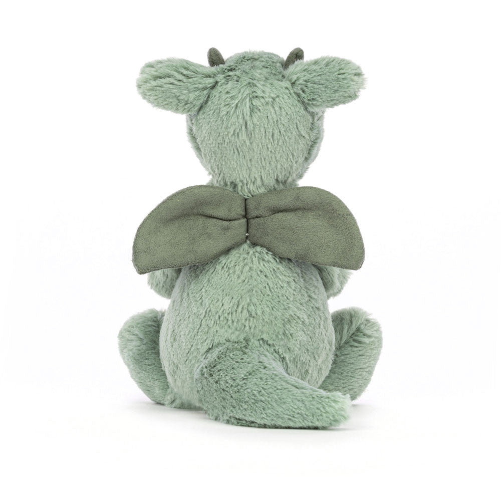 Jellycat Bashful Dragon Stuffed Animal - Little - Back
