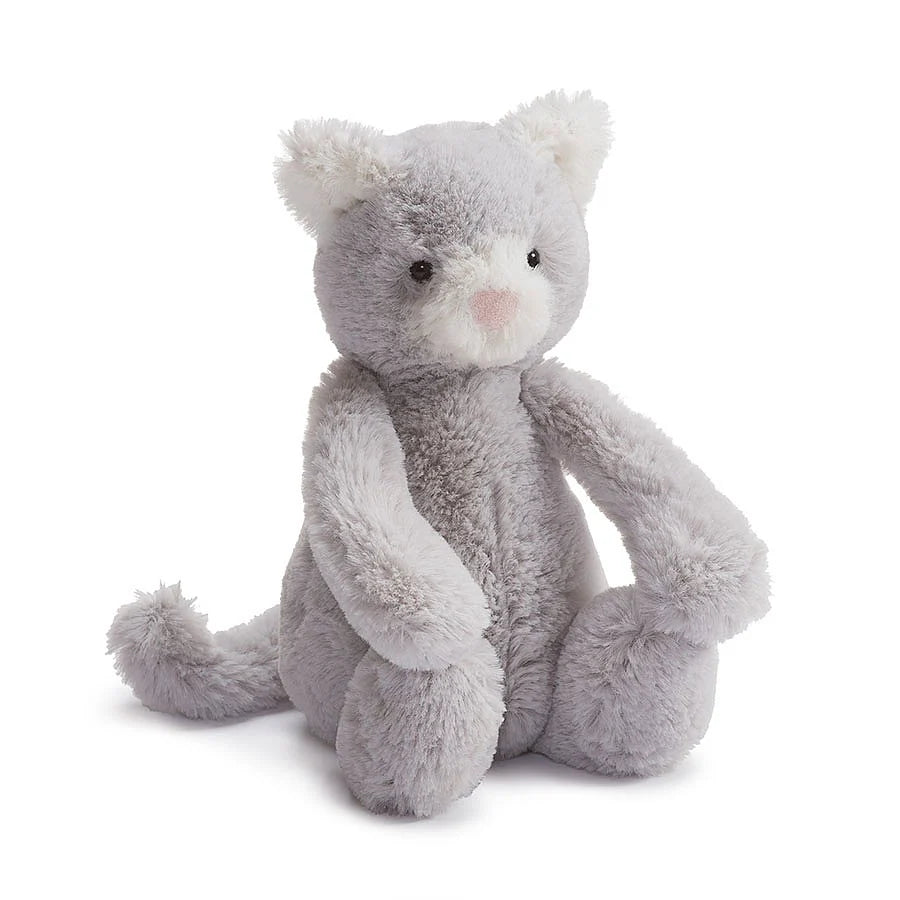 Jellycat Bashful Grey Kitty Plush Stuffed Animal - Medium