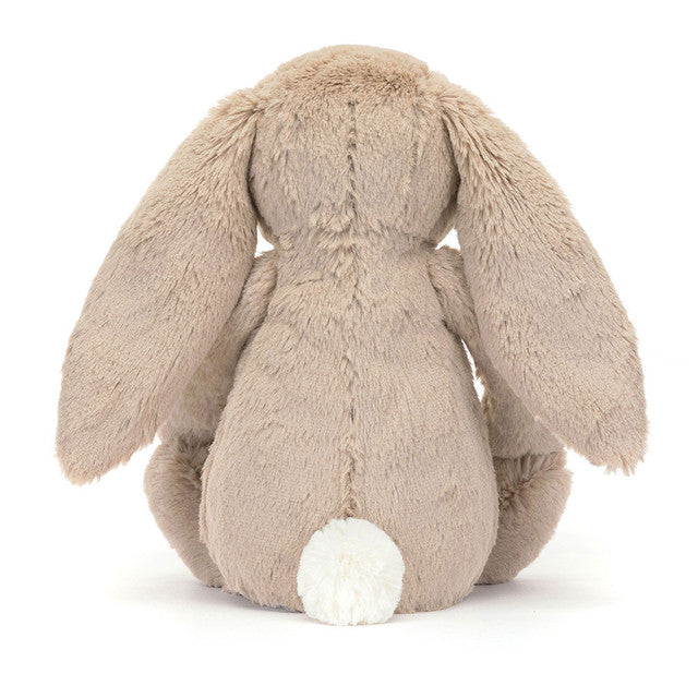Jellycat Bashful Beige Bunny Stuffed Animal - Petal - Original - Back