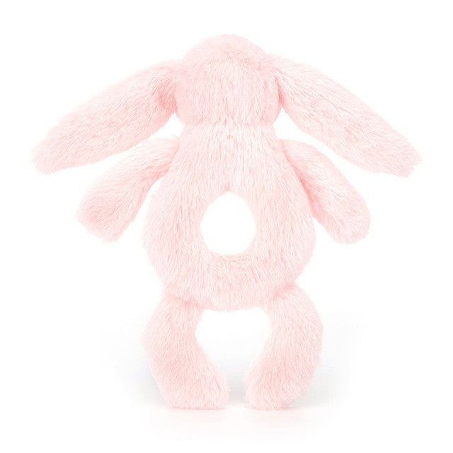 Jellycat Bashful Pink Bunny Ring Rattle - back