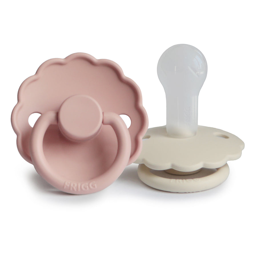 Daisy Silicone Pacifier 0-6 Months - Blush/Cream