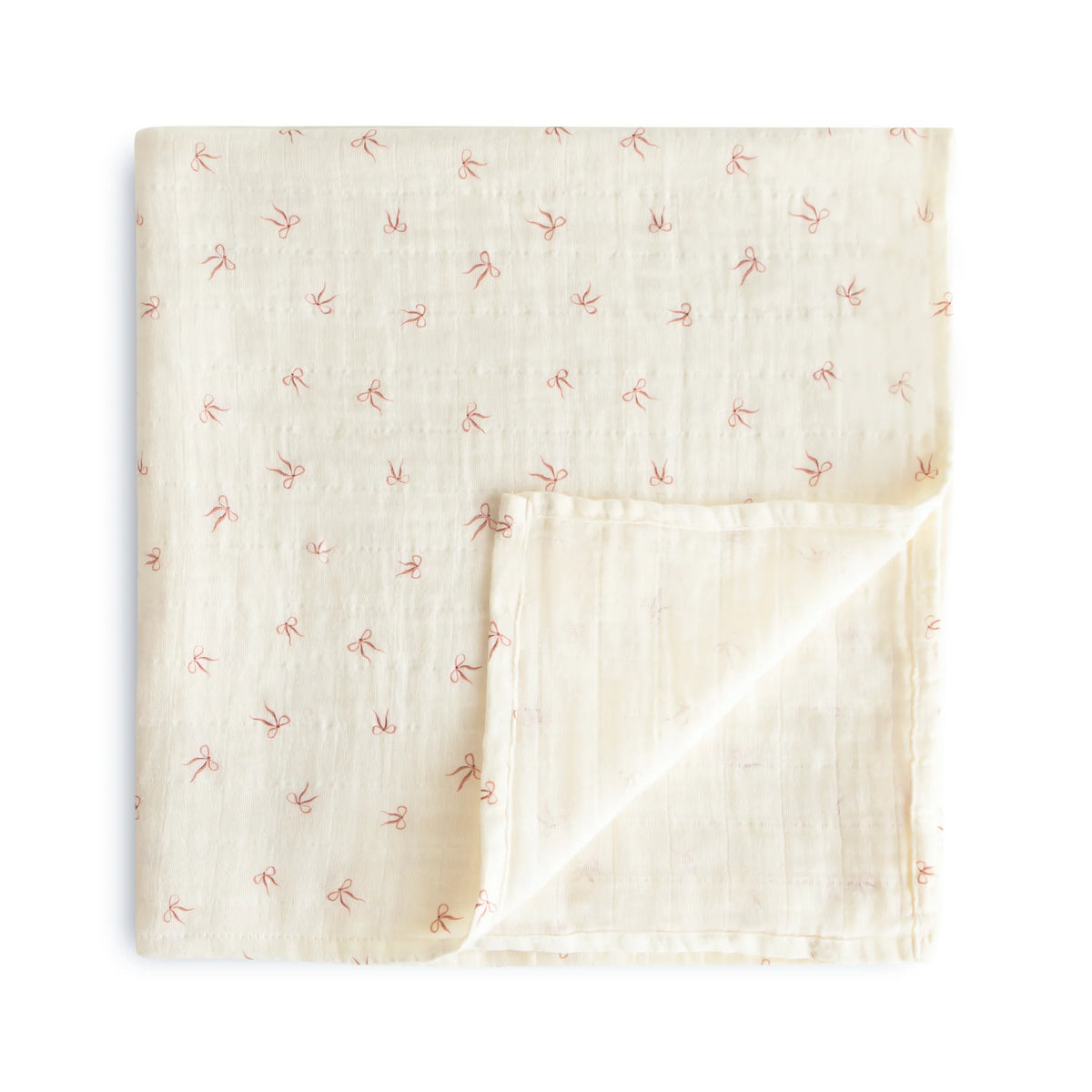 Muslin Swaddle Blanket Organic Cotton - Bows