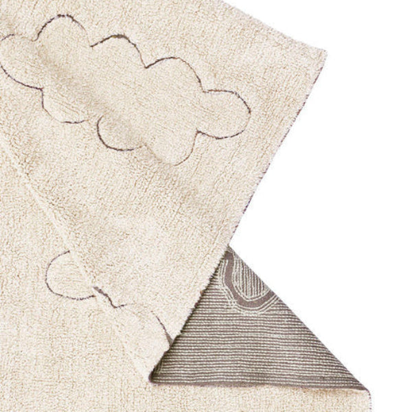 Rugcycled Washable Rug - Clouds - Back