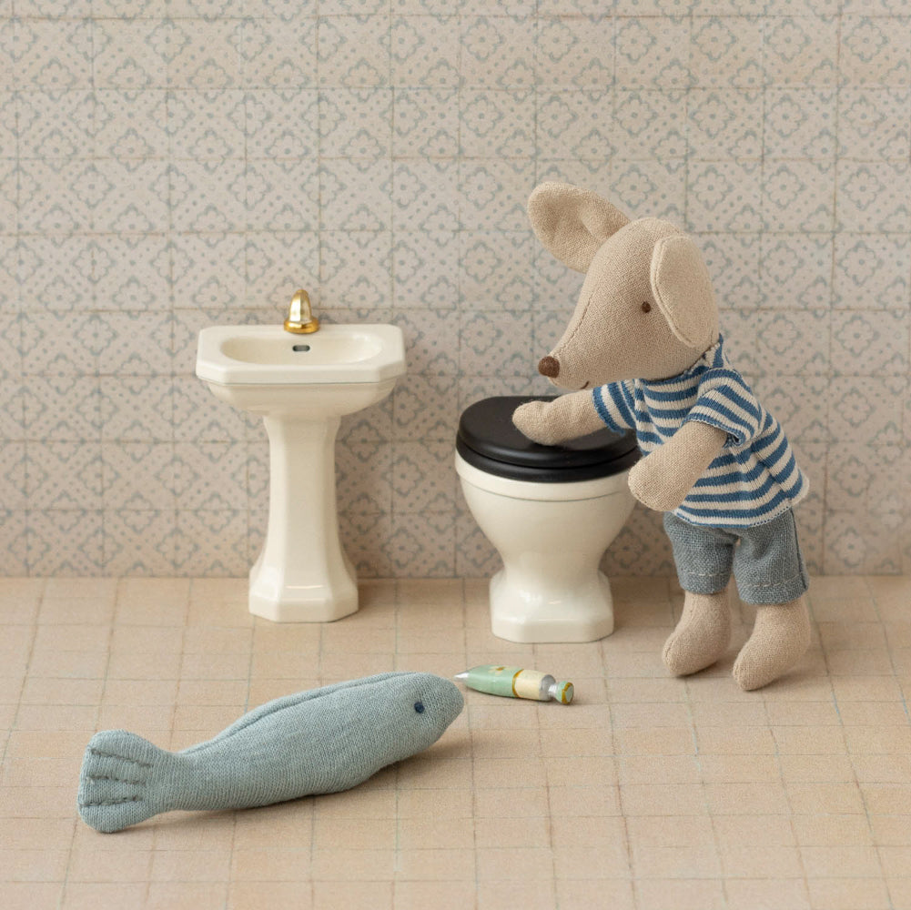 Maileg Bathroom Sink, Mouse - Off White