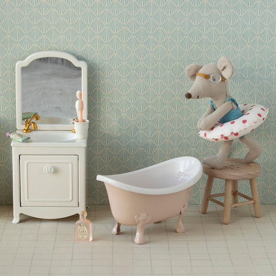 Maileg Bathtub, Mouse - Rose - Lifestyle Play