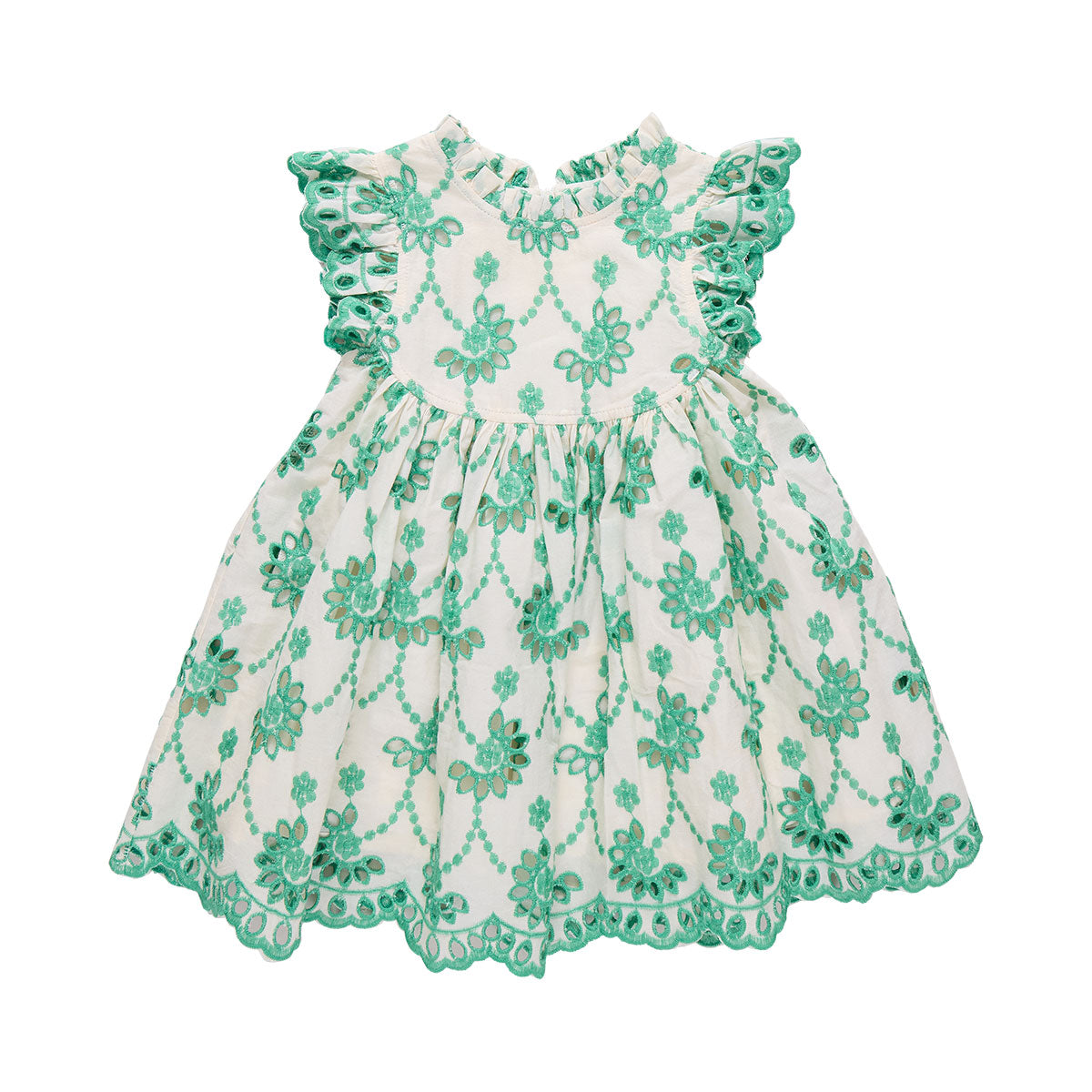 Cynthia Dress - Kelly Green Eyelet