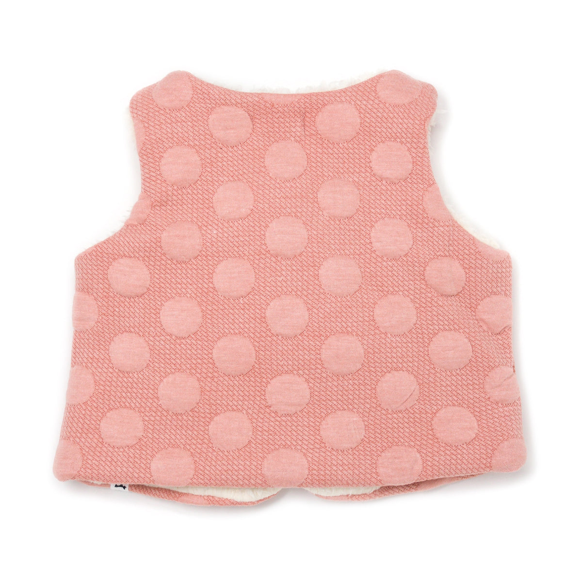 oh baby! Pucker Dot Popover Vest (Reversible) - Vintage Pink