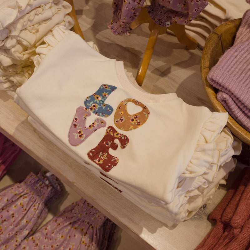 oh baby! Millie Sweatshirt - Harvest Bloom "LOVE" - Sugar Cookie - Store