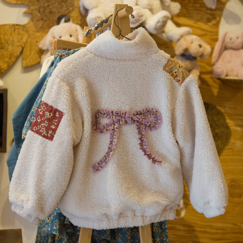 oh baby! Sherpa Patchwork Tahoe Jacket - Harvest Bloom - Natural - Back  - Store