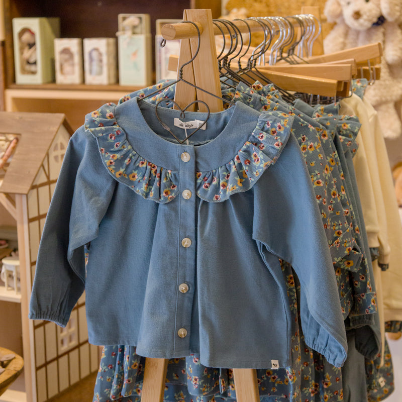 oh baby! Holly Blouse - Harvest Bloom Ruffle - Teal - Store
