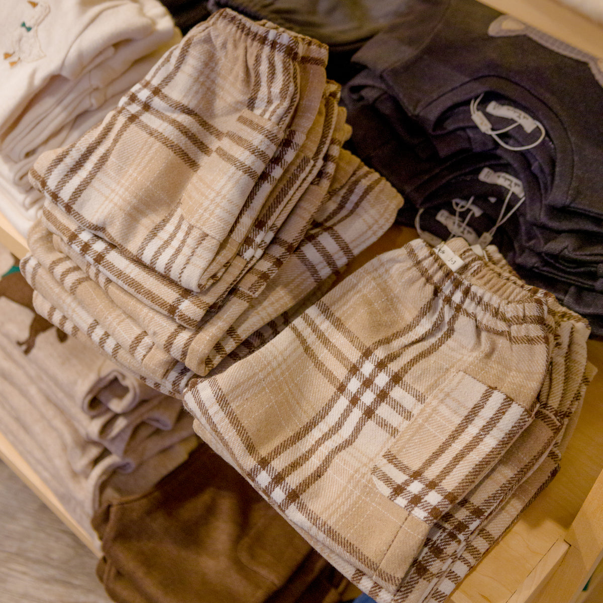 oh baby! Side Pocket Pant - Plaid - Shortbread - In-store
