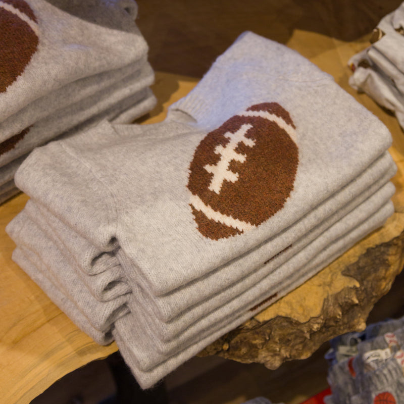 oh baby! Crew Neck Sweater - Football - Heather Gray - In-store