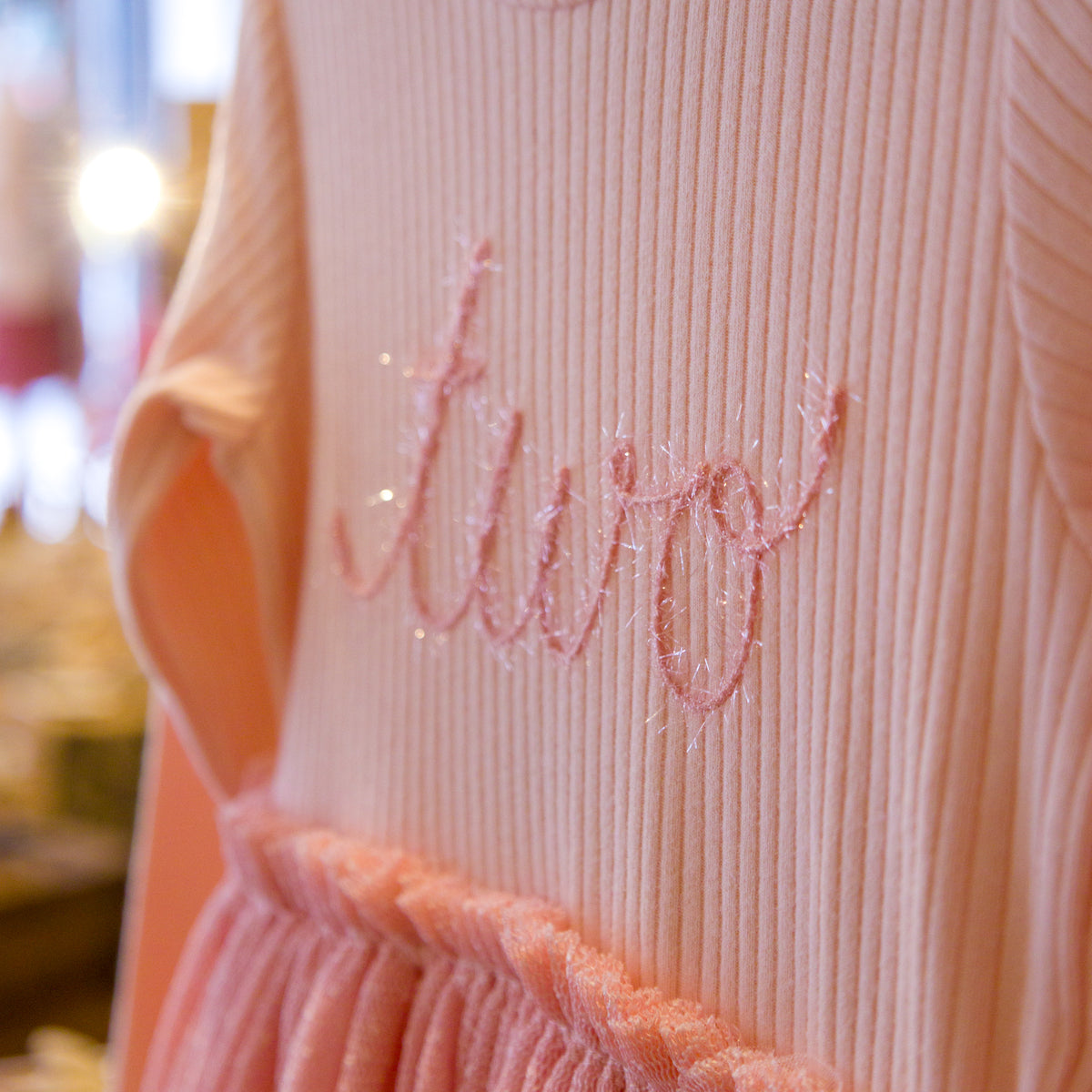 oh baby! Birthday Aria Tutu Dress - two - Pale Pink - Close Up
