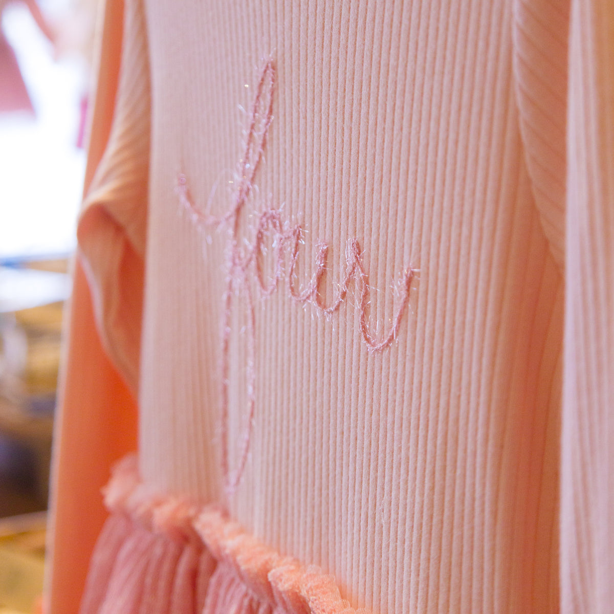 oh baby! Birthday Aria Tutu Dress - four - Pale Pink - Embroidery