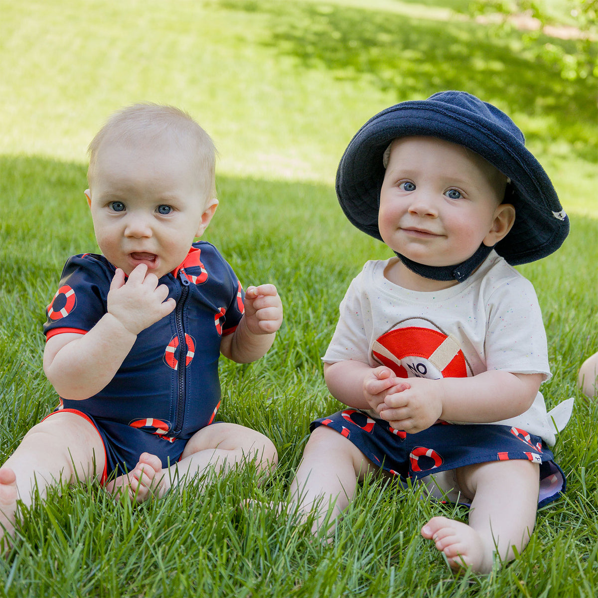 Summer in Nantucket Collection Life Rings Swimwear, Tee and Sunhat - Lifestyle