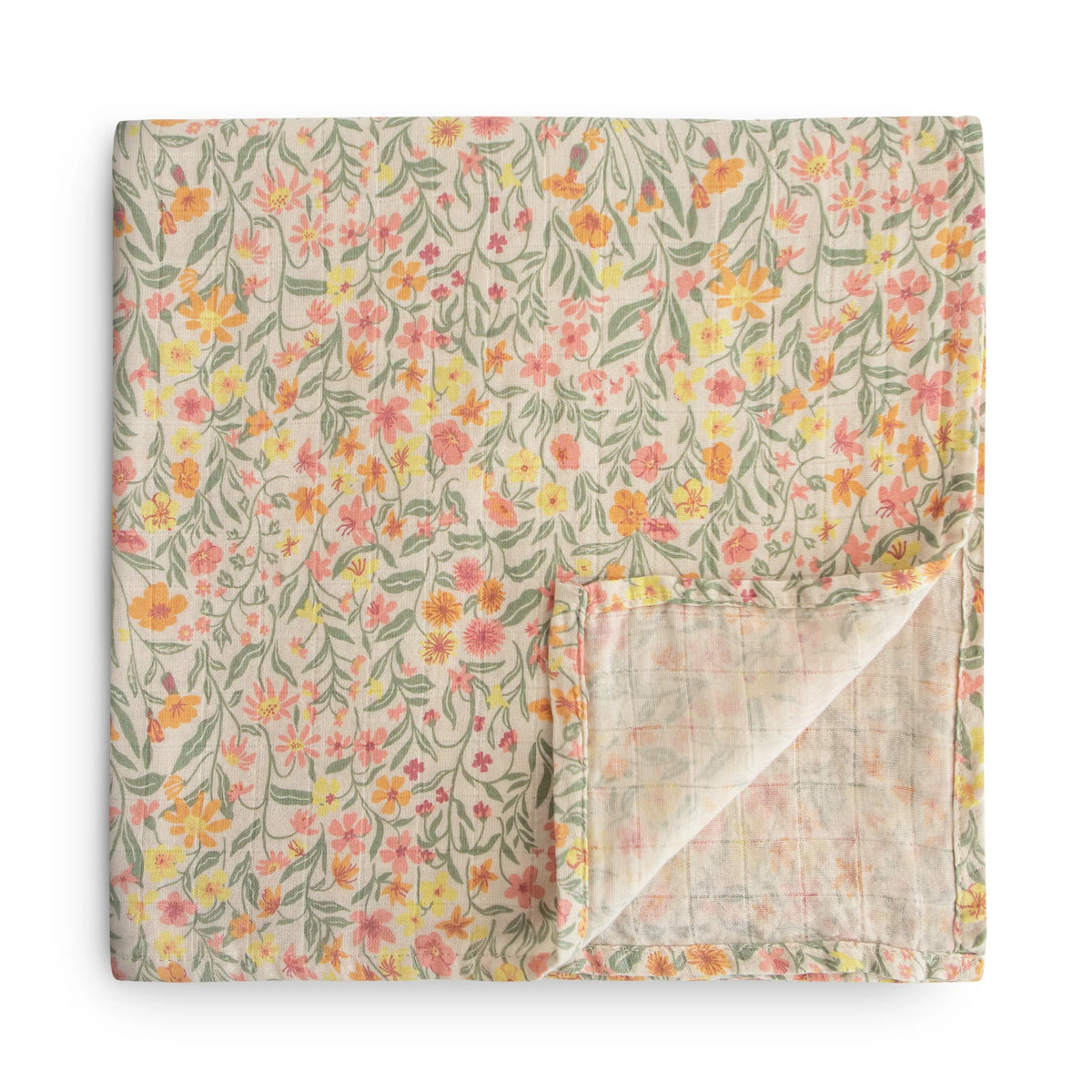 Swaddle Blanket Organic Cotton - Pastel Blooms