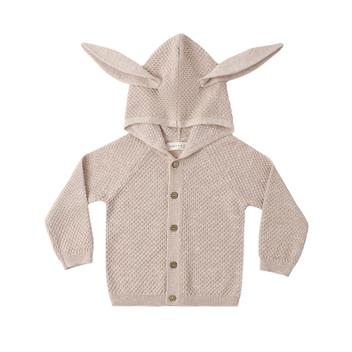 Quincy Mae Bunny Knit Sweater - Heathered Latte