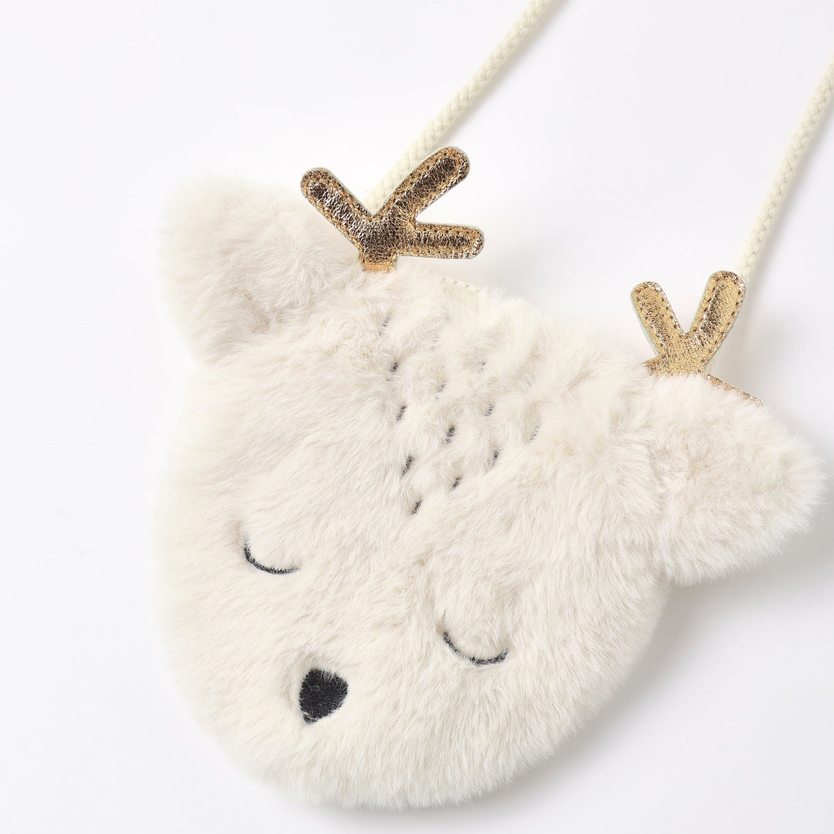Rylee + Cru Deer Purse - Oat - Close Up