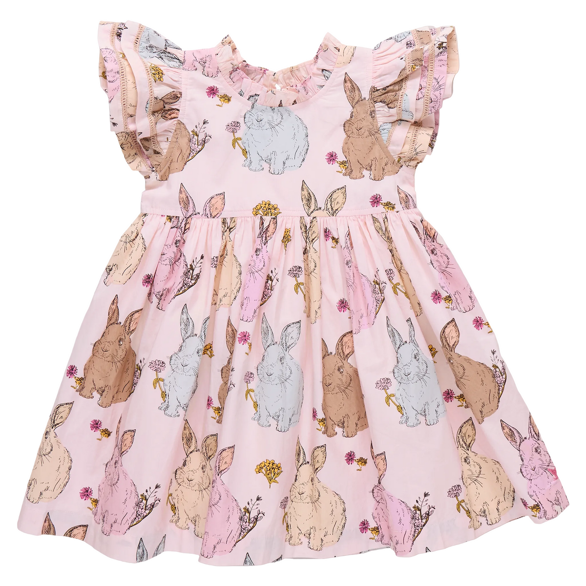 Pink Chicken Jennifer Double Ruffle Dress - Vintage Bunnies