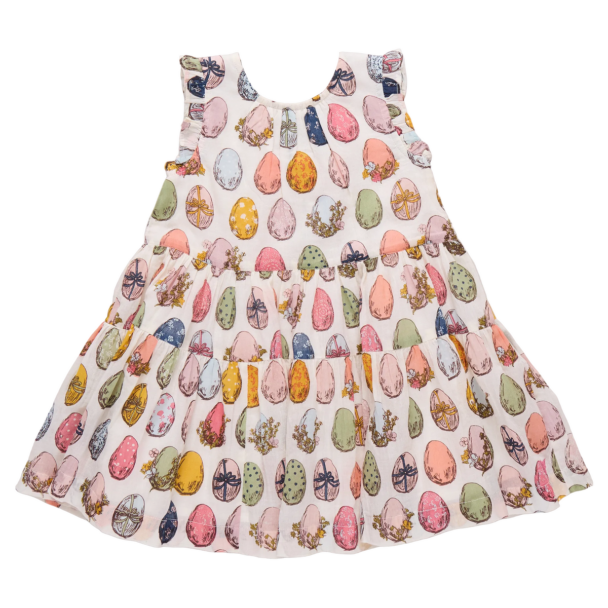 Pink Chicken Eloise Ruffle Dress - Multi Eggs