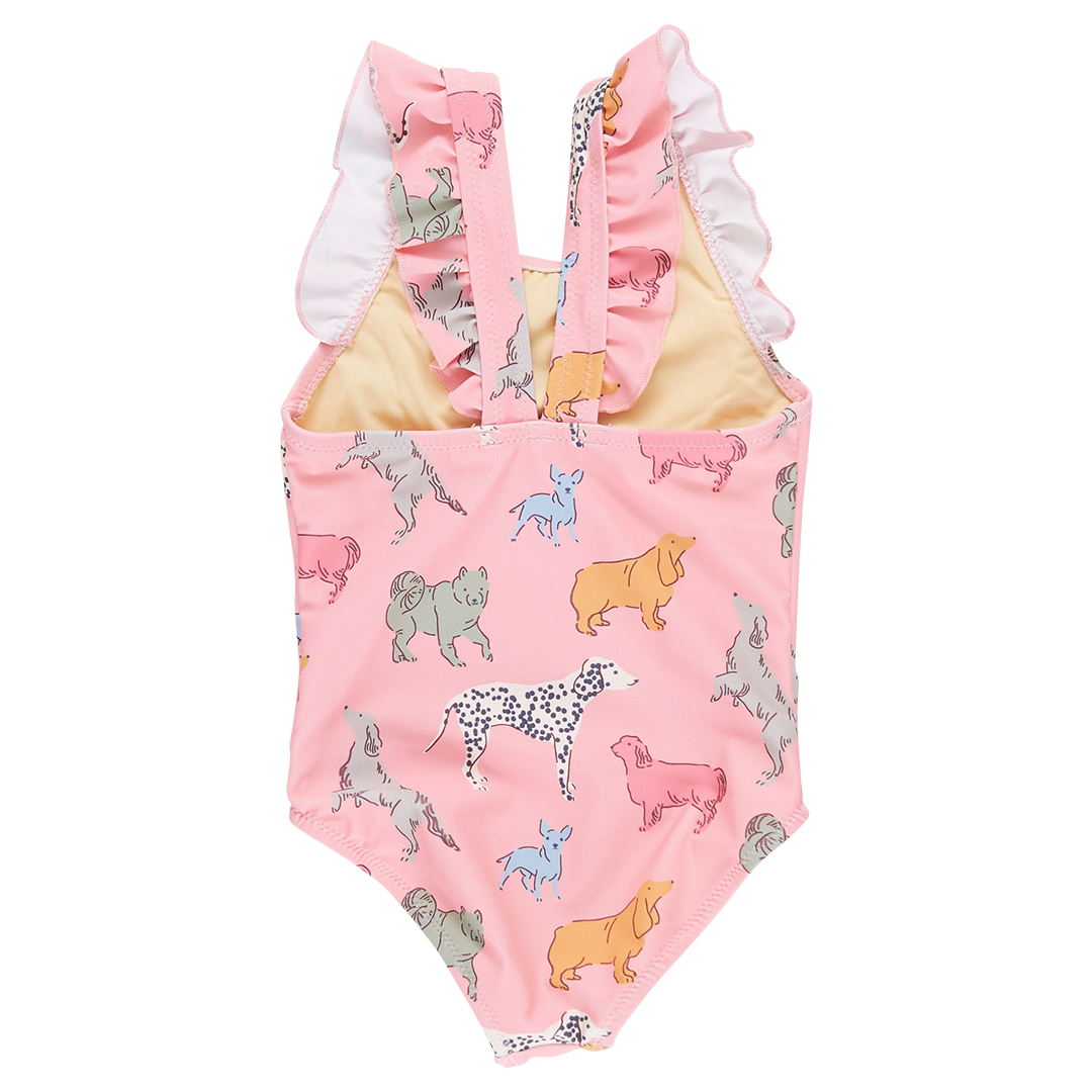 Pink Chicken Girls Liv Swimsuit - Pink Dogs