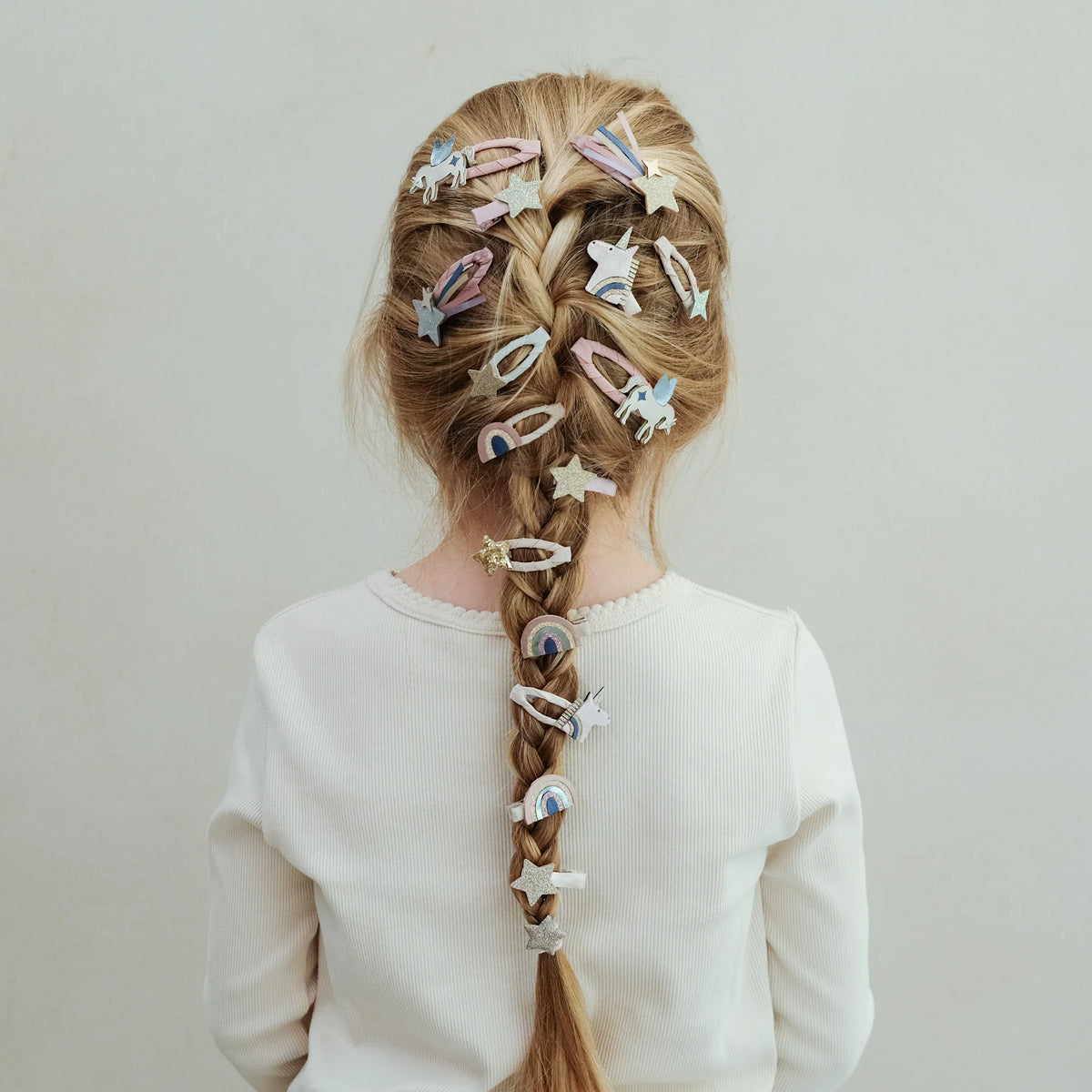 Winged Unicorn and Rainbow Clic Clac Hair Clips - Lifestyle