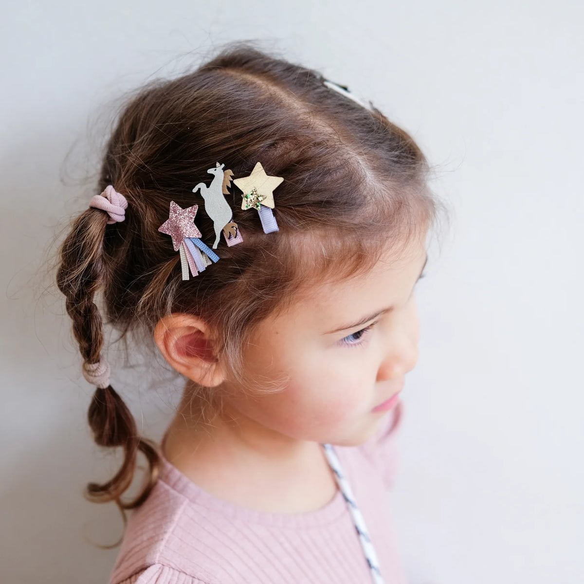 Unicorn and Star Hair Clips - Set of 2