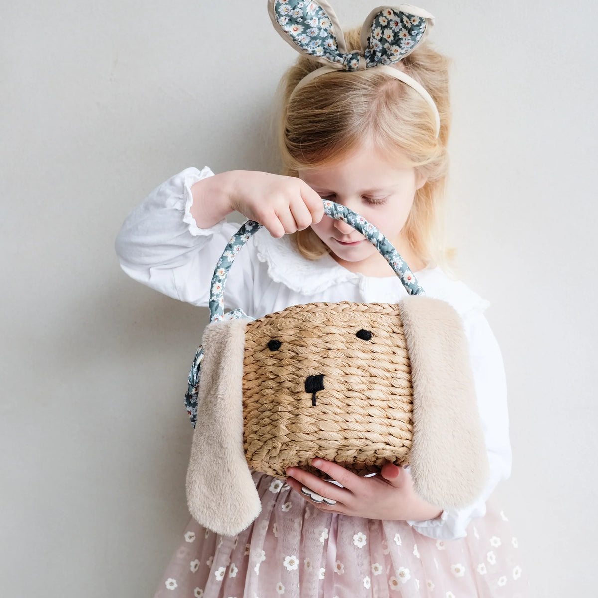 Floral Bunny Easter Basket